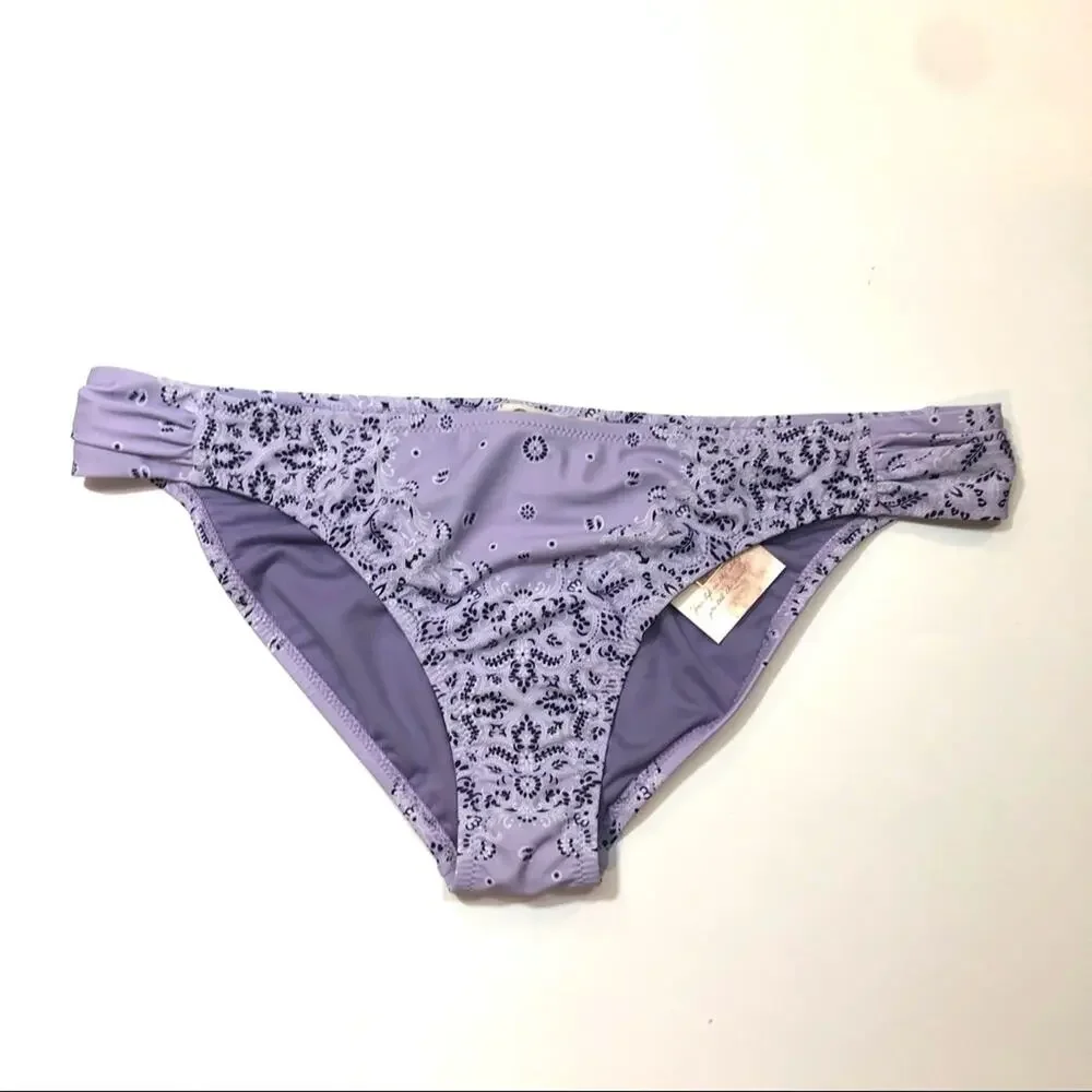 Jessica Simpson LAVENDER Side Shirred Swim Bottom